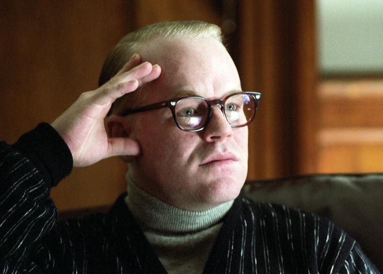 FILE - In this undated publicity photo released by Sony Pictures Classics, Philip Seymour Hoffman portrays author Truman Capote in a scene from the film "Capote." Police say Oscar-winning actor Philip Seymour Hoffman has been found dead in his New York apartment Sunday, Feb. 2, 2014. He was 46. (AP Photo/Attila Doroy, Sony Pictures Classics, File)