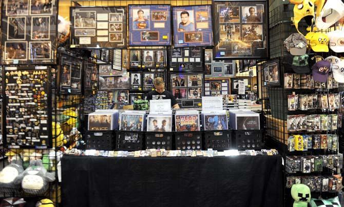 Vendors offer memorabilia from famous characters and science fiction movies at the Wizard World New Orleans Comic Convention held at the New Orleans Convention Center.