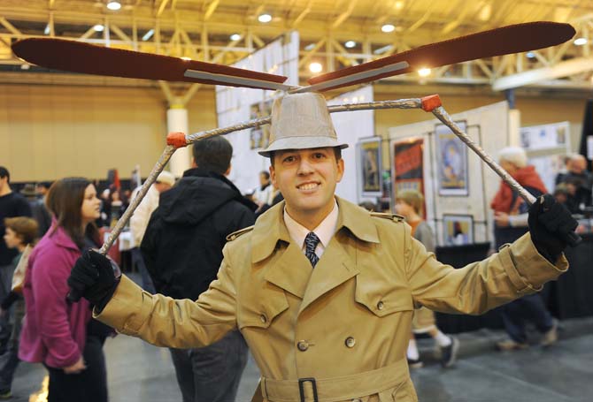 Ryan Southall cosplays as "Inspector Gadget" Saturday, Feb. 8, 2014 at the Wizard World New Orleans Comic Convention held at the New Orleans Convention Center.