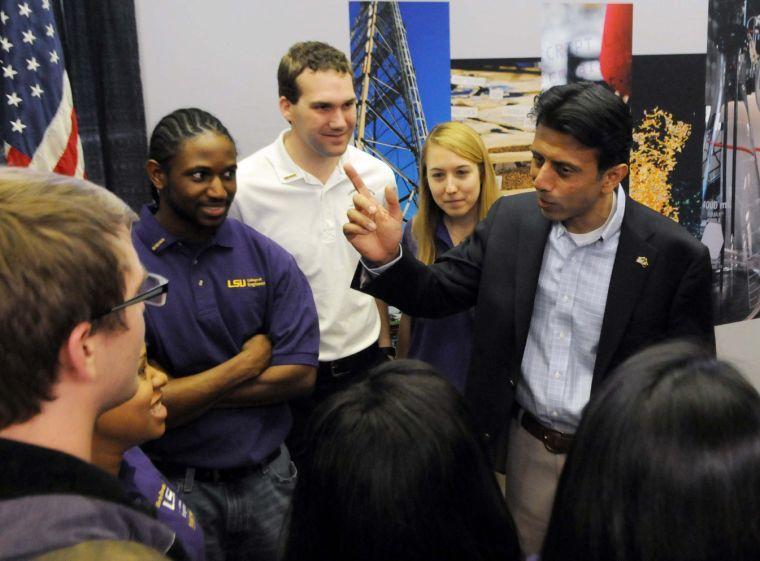 Governor Bobby Jindal speaks to LSU Engineering students after he discussed expanding LSU&#8217;s engineering college February 3, 2014 in Patrick F. Taylor Hall.