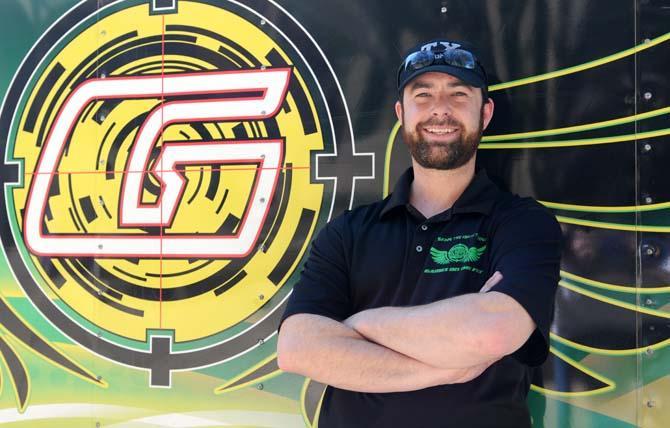 Adam Wyatt owns Games On The Fly, a service that brings a trailer loaded with TVs and video game consoles to events.