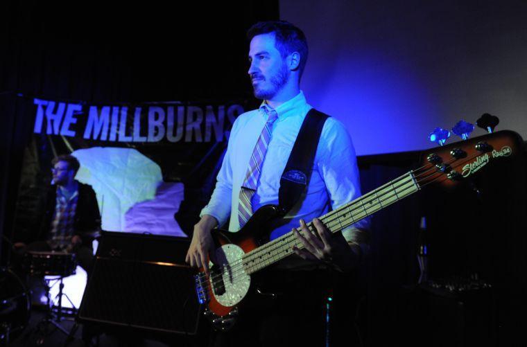 The Millburns bassist John Mark Lowry slaps the bass Thursday January 23, 2014 at the band's practice space in Baton Rouge.