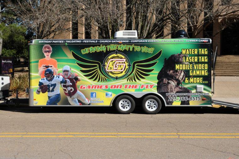 Games On The Fly can bring a trailer full of TVs and video game consoles to events.