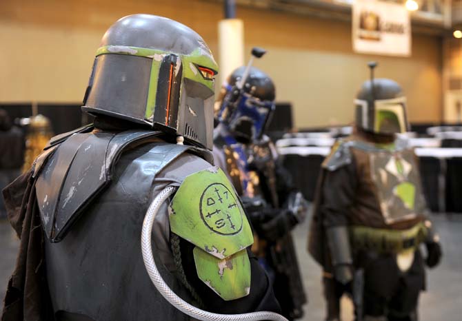 The Mandalorian Mercz costume club was one of many venders Saturday, Feb. 8, 2014 during the Wizard World New Orleans Comic Convention held at the New Orleans Convention Center.