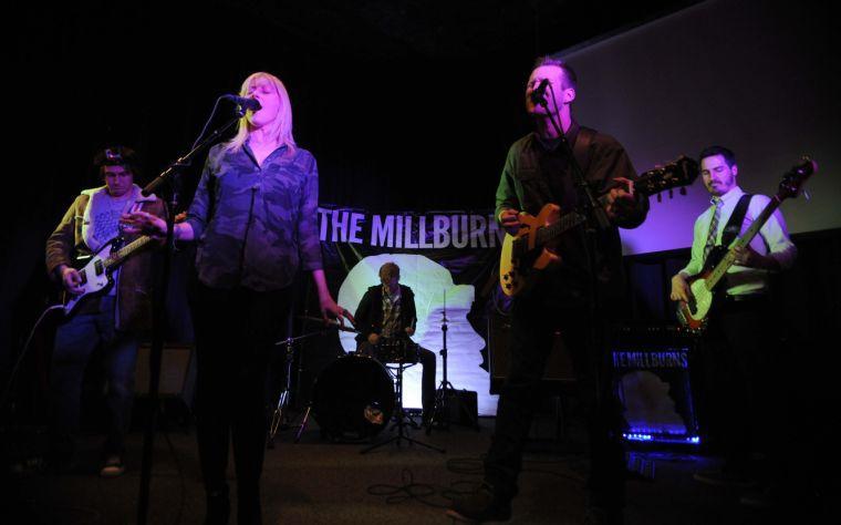 The Millburns (left to right) guitarist Jason Bossier, vocalist Ashley Cowart, percussionist Michael Lane, vocalist and guitarist Ben Nelson, and bassist John Mark Lowry rehearse at the practice space in Baton Rouge Thursday, January 23, 2014.