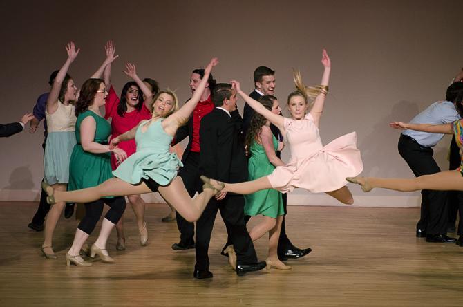 The Musical Theatre Class of LSU performing at the Concert Spectacular , The Annual LSU School of Music Fundraiser, in the Union Theater.