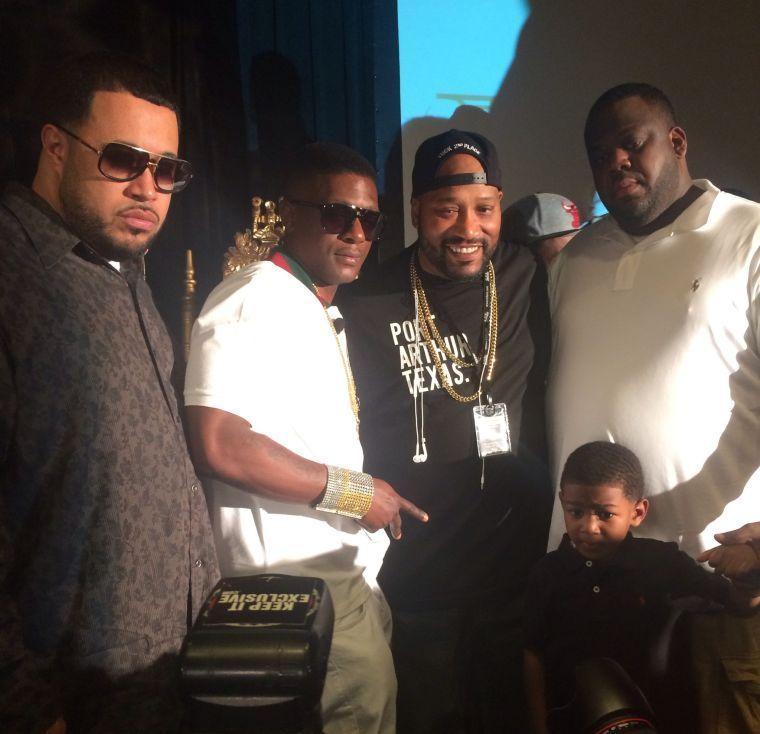 Lil Boosie poses for pictures with artist and close friend Bun B.