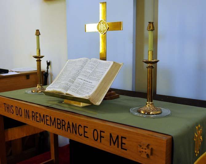 A bible rests in the sanctuary of the Bethel African Methodist Episcopal Church on Feb. 2, 2013.