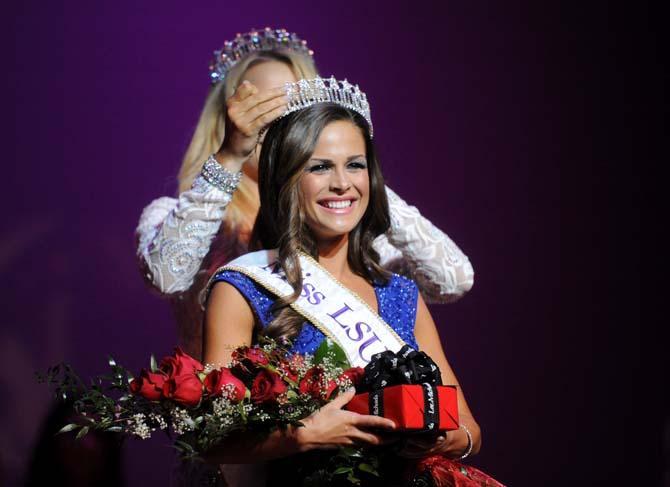 LSU Mass Communication major Deandra DeNapoli is crowned Miss LSU-USA 2014 Sunday, March 23, 2014, at the Miss LSU-USA pageant in the Union Theatre.