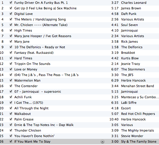 9/13/13 playlist