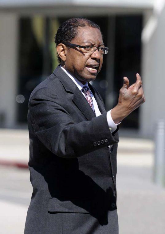 Baton Rouge Mayor Kip Holden speaks to reporters Tuesday, March 25, 2014, during a press conference at North Boulevard Town Square.