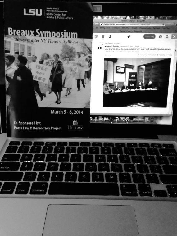 Symposium marks 50 years since the New York Times v. Sullivan case and its impact on social media and in the future. Those attending the event tweeted the discussion using #breaux14.&#160;