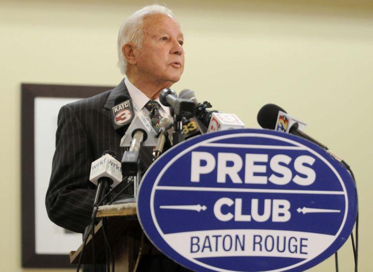 Former Louisiana Governor Edwin Edwards announces he will run for U.S. representative of the Sixth Congressional District on Monday, March 17, 2014 during The Press Club of Baton Rouge luncheon at the Iberville room of The Belle of Baton Rouge Casino &amp; Hotel.