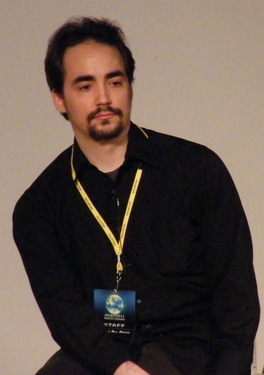 A photo taken of Peter Joseph as he answers questions at the Q&amp;A session after the Zeitgeist: Moving Forward screening the day before Zday 2011.