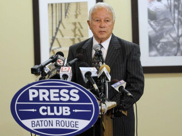 Former Louisiana Governor Edwin Edwards announces he will run for U.S. representative of the Sixth Congressional District on Monday, March 17, 2014 during The Press Club of Baton Rouge luncheon at the Iberville room of The Belle of Baton Rouge Casino &amp; Hotel.