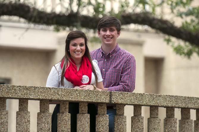 Ashleigh Pichon (left) and Christian Coleman (right) are running for student government under the Experience LSU ticket.