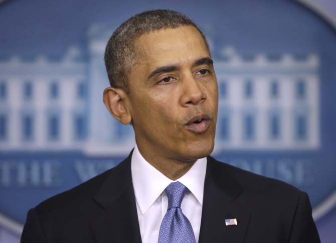 FILE - In this Monday, March 17, 2014, file photo, President Barack Obama speaks in the James Brady Press Briefing Room at the White House in Washington. The New York Times reported late Monday, March 24, 2014, that the Obama administration this week will propose that Congress overhaul the NSA's electronic surveillance program. (AP Photo/Pablo Martinez Monsivais, File)