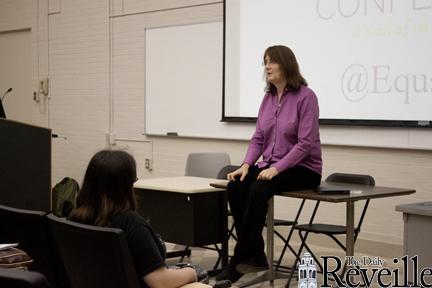 Mara Keisling, executive director of the National Center for Transgender Equality, is the keynote speaker during Louisiana Queer Conference in Coates Hall on April 21.