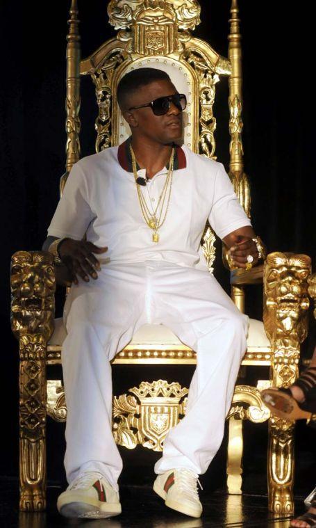 Torrence Hatch, also known as Lil Boosie, speaks to reporters Monday, March 10, 2014 during his press conference at The W Hotel in New Orleans.