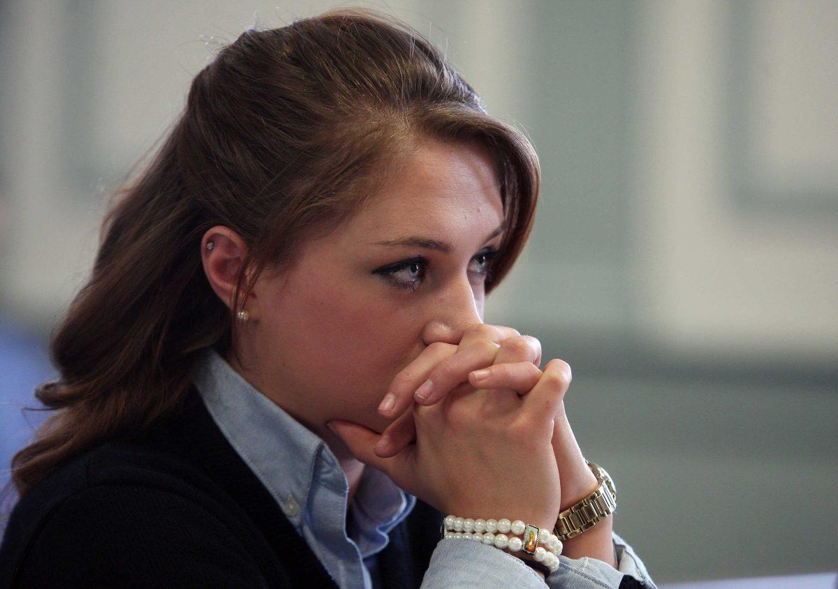 High school senior Rachel Canning, 18, appears in Morris County Superior Court in Morristown, N.J., Tuesday, March 4, 2014. Canning is suing her parents for financial support and college tuition after she claims they threw her out of the home. (AP Photo/Daily Record, Bob Karp, Pool)