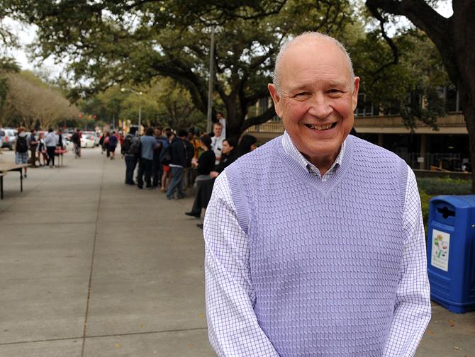 Edwin Hunter, founder of Free Speech Alley, returned to LSU on Wednesday, March 12, 2014 to recieve the Outstanding Alumnus Award from the LSU's Mixon Lycaeum Speech and Debate Team.