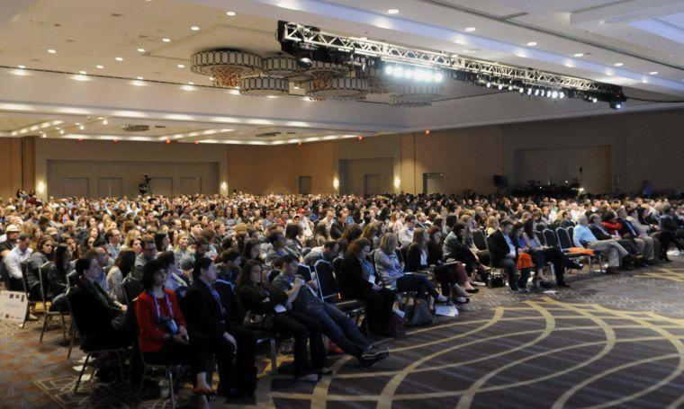 Attendants of TribeFest 2014 listen to guest speakers at the opening of the festival Sunday, March 16, 2014 at the Sheraton New Orleans Hotel.