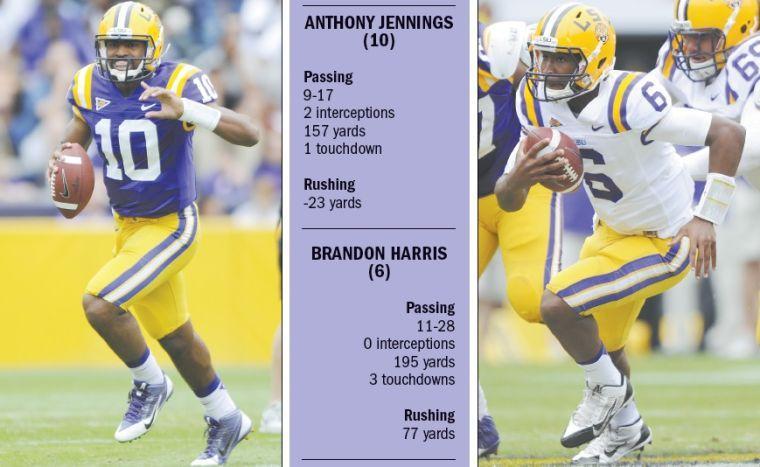 Harris&#8217; strong spring game calls Jennings&#8217; starting status into question