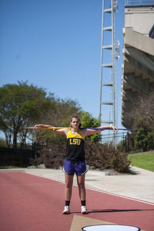 LSU freshman javelin thrower Rebekah Wales threw the fifth-longest throw in school history on her first attempt.