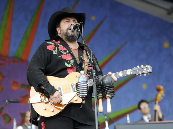 Raul Malo of The Mavericks performs Saturday, April 26, 2014, during the New Orleans Jazz and Heritage Festival.