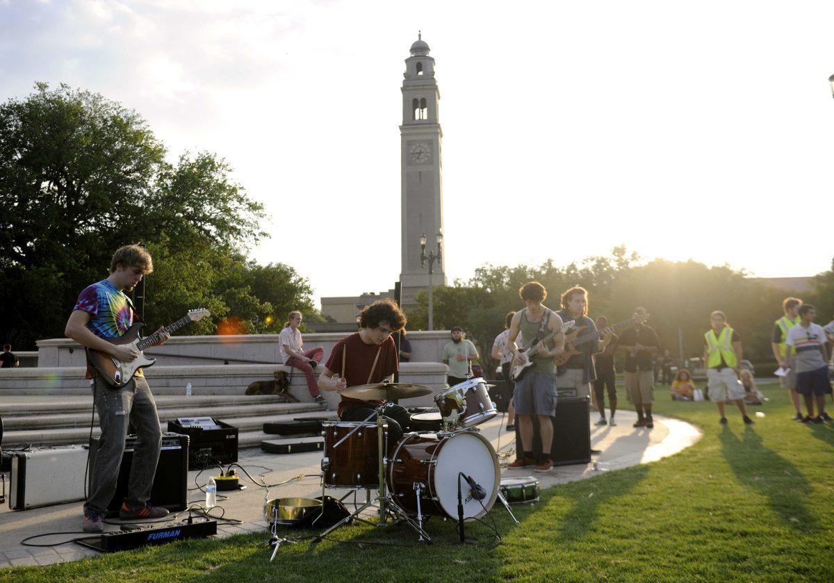 Funkin' Fierce plays the Spring Greening Legalize Marijuana Festival on April, 24 2014 on the LSU Parade Grounds.