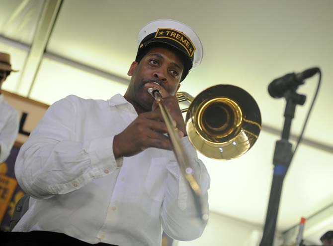 Treme Brass Band plays Saturday, April 26, 2014 during the New Orleans Jazz and Heratige Festival.