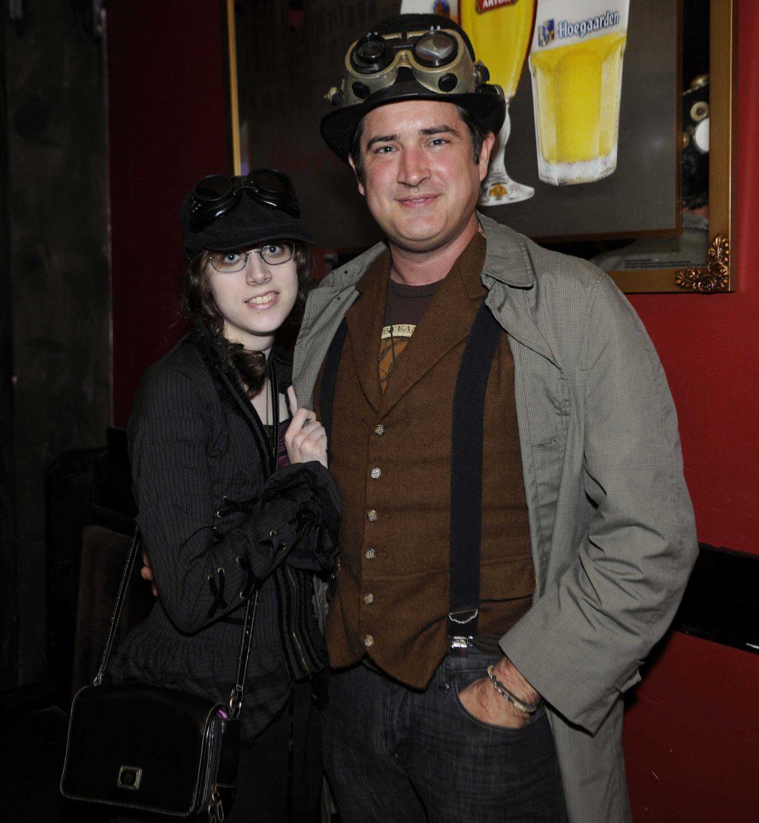 Gabrielle Fowler and Mike Carambat attend the Baton Rouge Area Steampunk Society social Friday, March 28, 2014 at The Londoner in Baton Rouge.