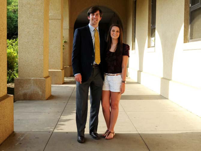 Student Government president John Woodard and vice president Taylor Parks finished their terms and passed the titles to Clay Tufts and Taylor Lambert for the upcoming academic year.