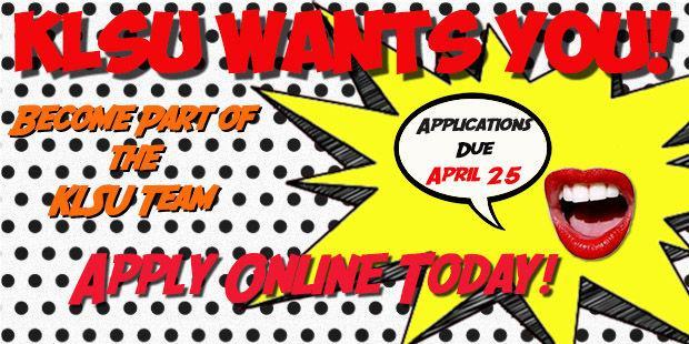 KLSU is hiring for summer positions! Apply online today!