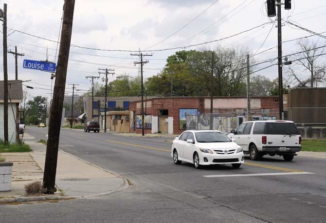 While the corner of Louise Street and Thomas Delpit Drive was home to several bustling businesses in the 1950s, those shops and stores have long since closed.