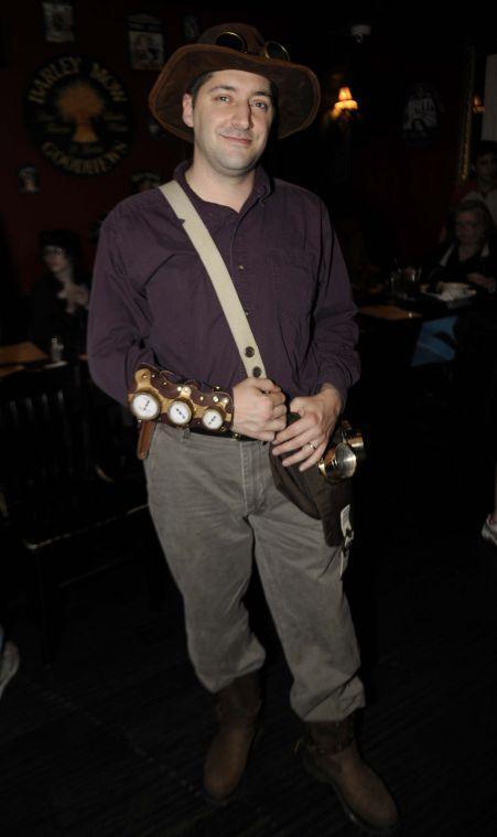 Tim Chauvin dresses the part for the Baton Rouge Area Steampunk Society social Friday, March 28, 2014 at The Londoner in Baton Rouge.