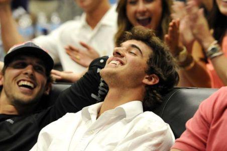 LSU junior pitcher Aaron Nola's reaction after being drafted by the Philadelphia Phillies Thursday, June 5, 2014 in Alex Box Stadium's Champions Club.