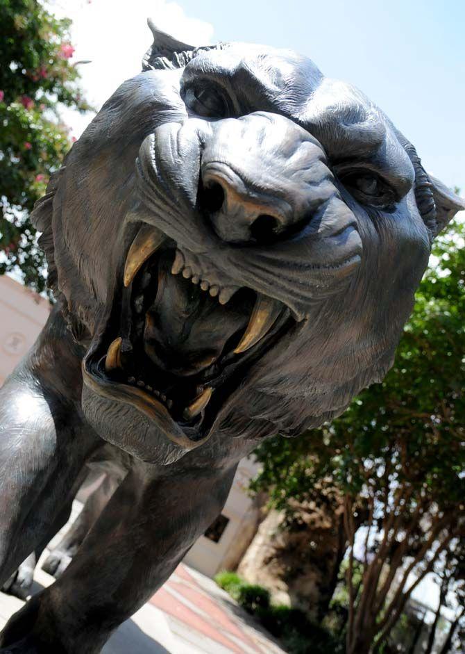 Statue of the Mike the Tiger taken Thursday August 21, 2014