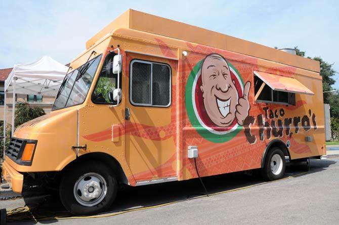 LSU's first on campus food truck, Taco Churro's, opened on Monday August 25, 2014 in front of the Journalism building.