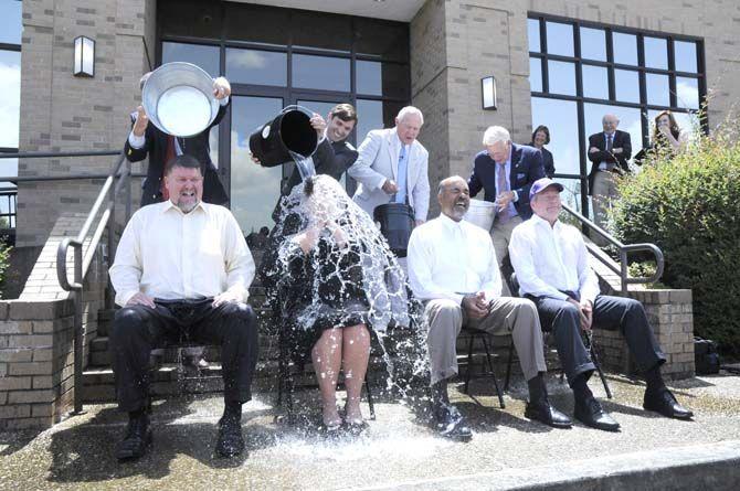 After the WISE panel discussion on Tuesday, August 19th 2014, committee members participated in the "Ice Bucket Challenge" to raise awareness for ALS.