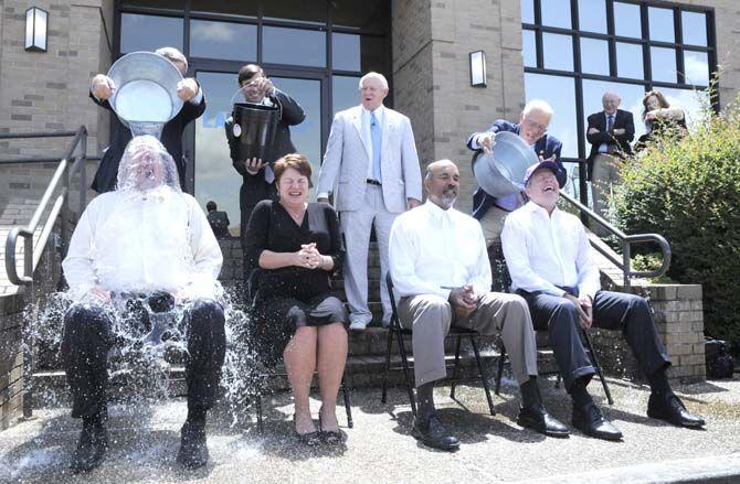 After the WISE panel discussion on Tuesday, August 19th 2014, committee members participated in the "Ice Bucket Challenge" to raise awareness for ALS.