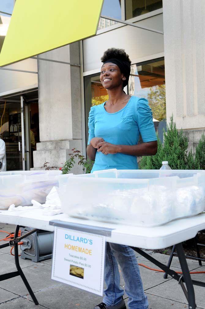 Adrian Dillard of Dillard's Homemade sells batches of fresh teacakes to locals through the Red Stick Farmer's Market.