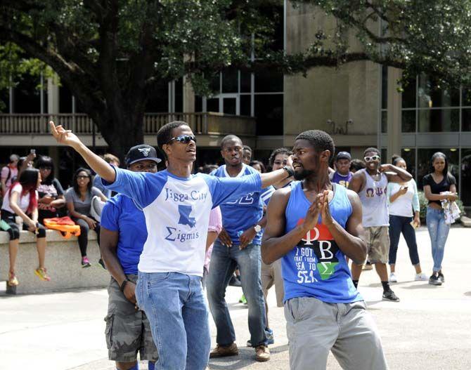 Students participated in a dance contest at free speech alley on Wednesday, September 24th, 2014.