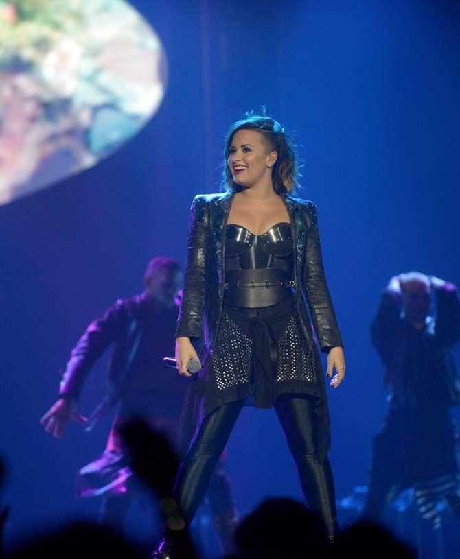 Demi Lovato performs at UNO Lakefront Arena in New Orleans on Wednesday, September 17, 2014.