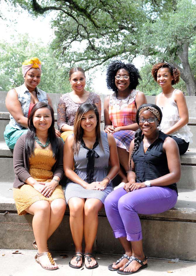 Members of LSU's new organization Minority Women's Movement (upper) Cimajie Best, Brittany Guillory, Chinonye Emezie, Ansha'La Braswell, (lower) Clarissa Melendez, Isabella Medina, Briana Collins aim to empower female minority students on campus.