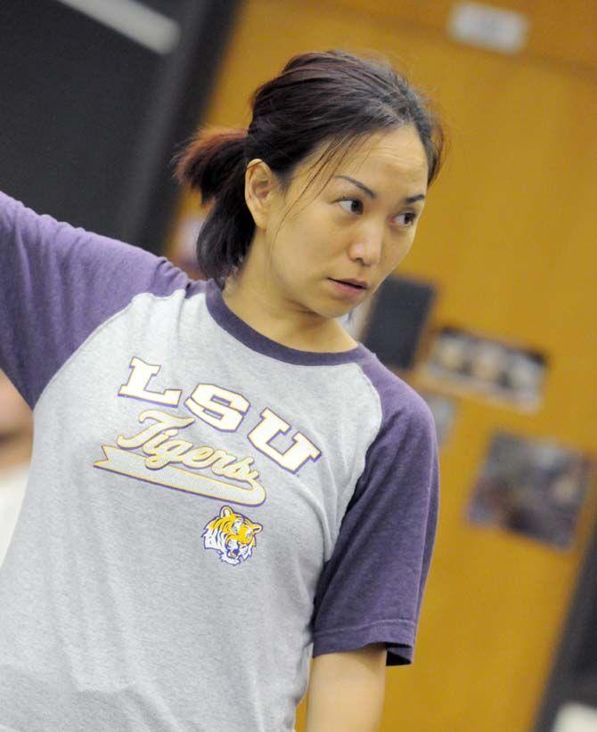 LSU Head of Dance professor Sandra Parks teaches an advance technique class where students will perform at the Fall Dance Concert at the Reilly Theatre on November 22 and 23.