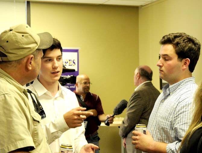 Vincenzo Tomassi, a fifth year Engineering student, designed the printing studio that was the main focus of the LBTC's launch party on Wednesday, September 10th, 2014.