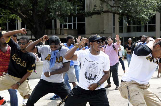 Students participated in a dance contest at free speech alley on Wednesday, September 24th, 2014.