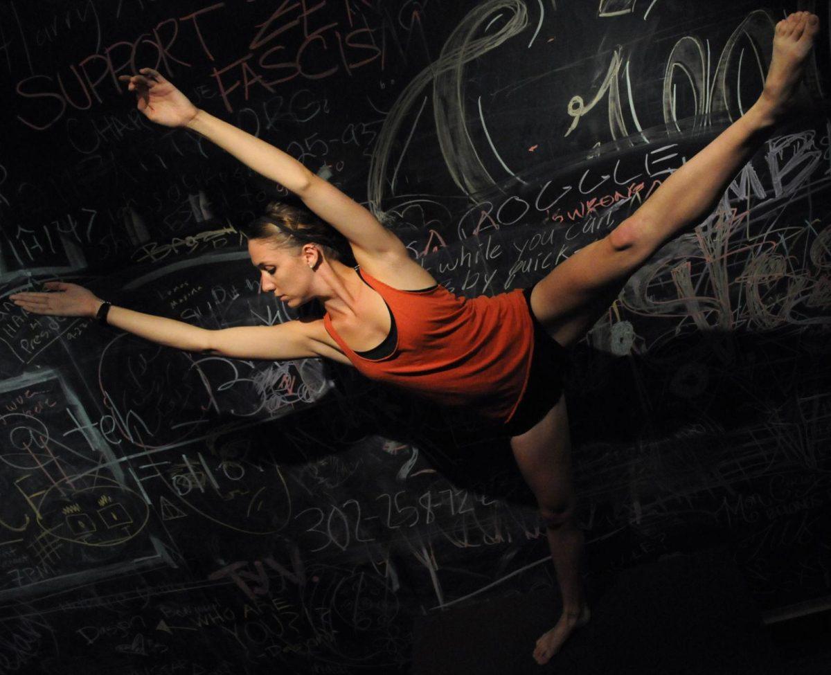 LSU english education Molly Russell prepares for the Fall Dance Concert at the Reilly Theatre on November 22 and 23.