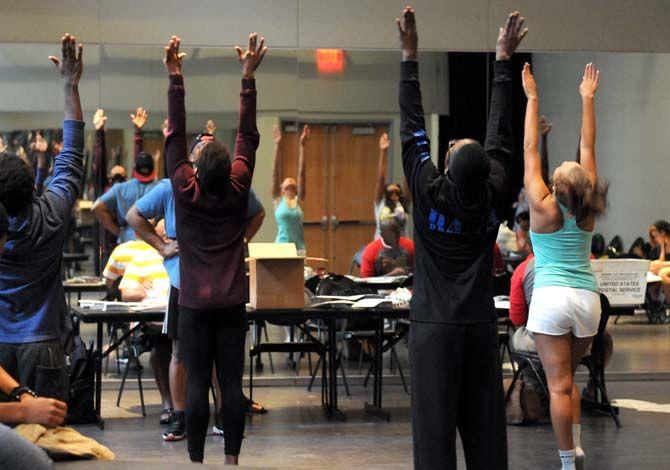 Members of the New Venture Theatre run through rehearsals in preparation for the opening of their latest production In The Heights. The show will run September 11-14 at the Shaw Center for the Arts.